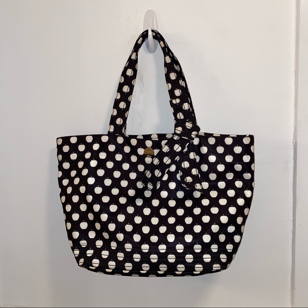 Kate spade black and white apple purse